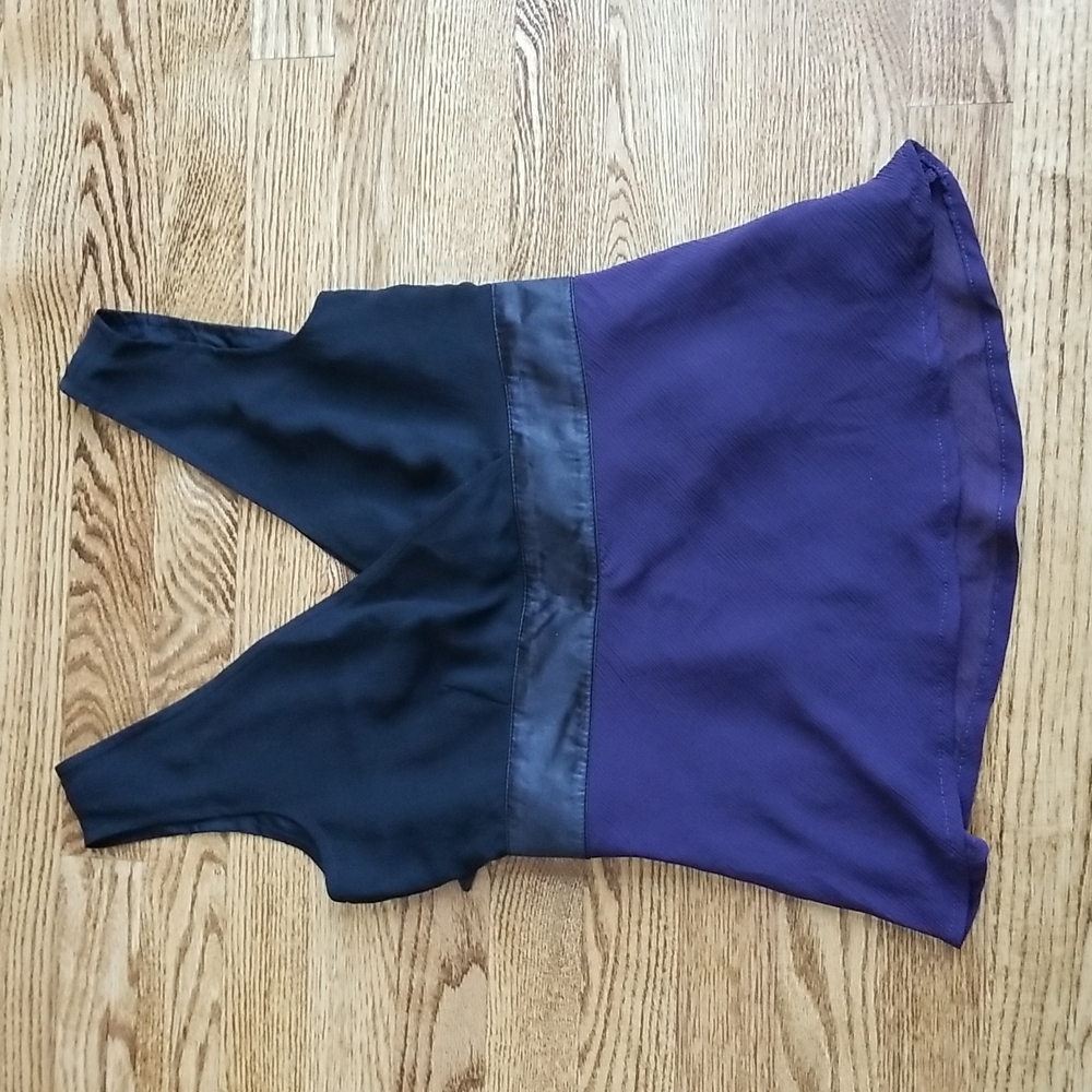 (6) Mexx Gorgeous V Neck Tie Waist Bicolor Tank Top Evening Classy Date Night
